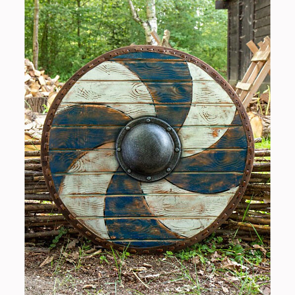 Viking Shield (Blue & White) - 80cm