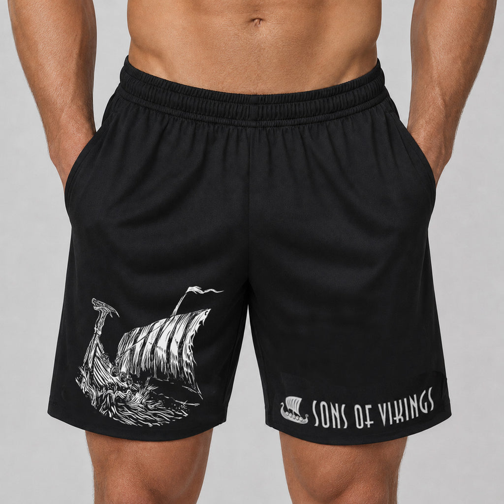 Viking Longship Gym Shorts