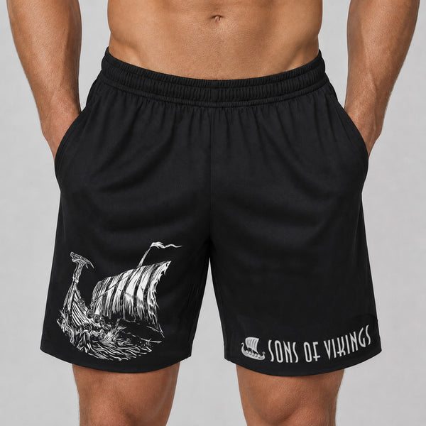 Viking Longship Gym Shorts