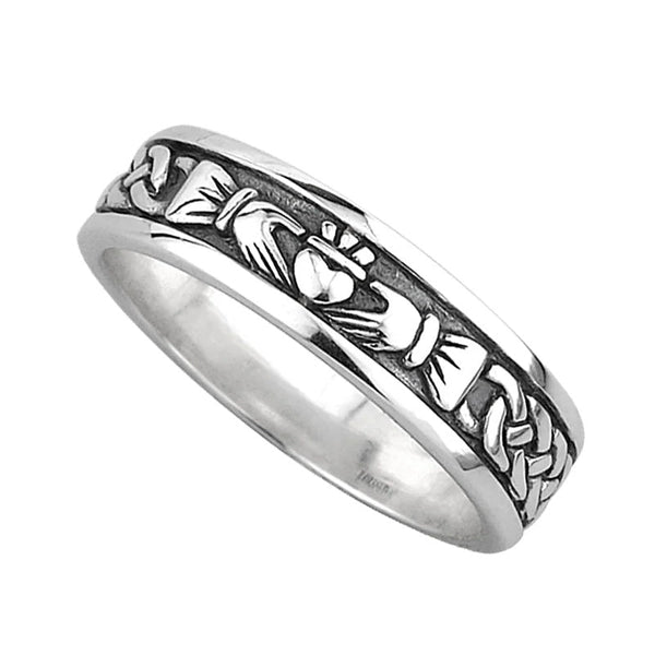 Women's Sterling Silver Claddagh Band