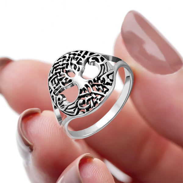 Women's Tree of Life Ring (option 2) - Sterling Silver