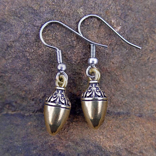 Acorn Earrings | Bronze or Sterling Silver