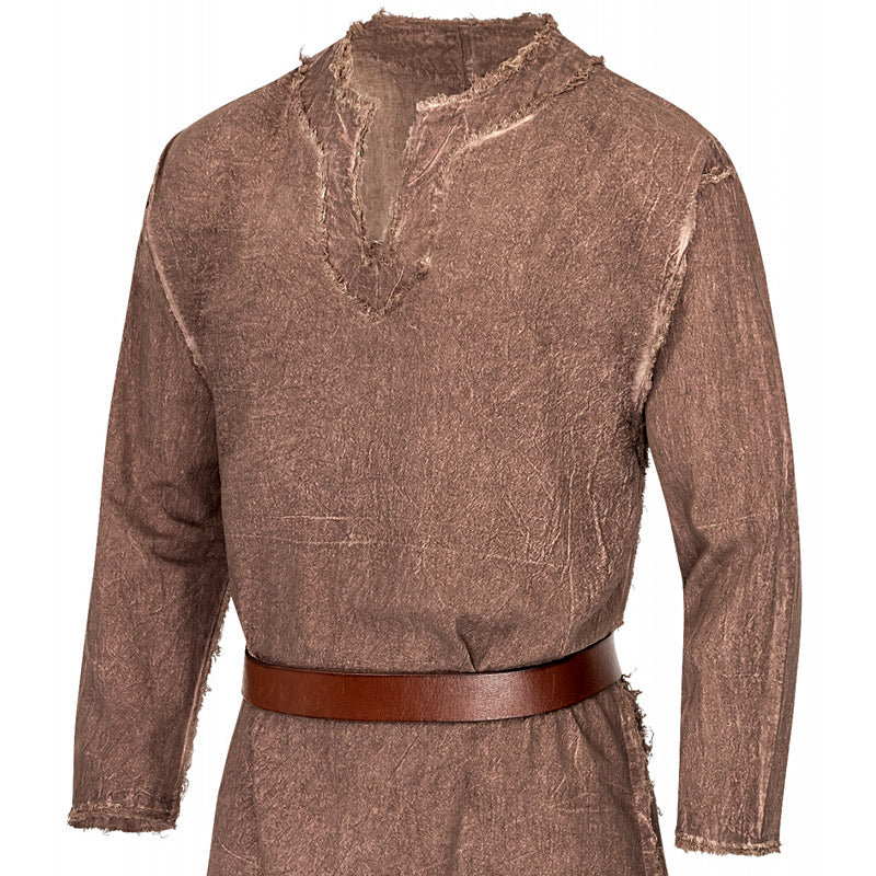 "Aged" Neckline Medieval Tunic - Cotton