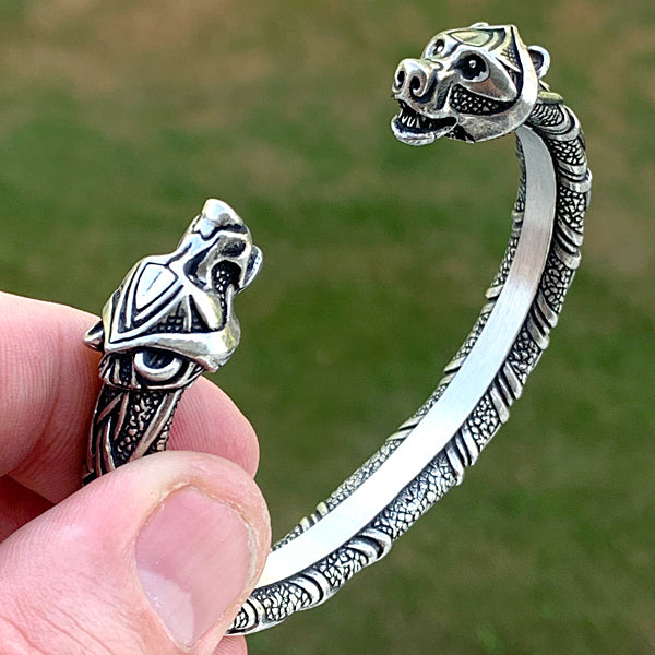 Bear Arm Ring - Pewter or Sterling Silver