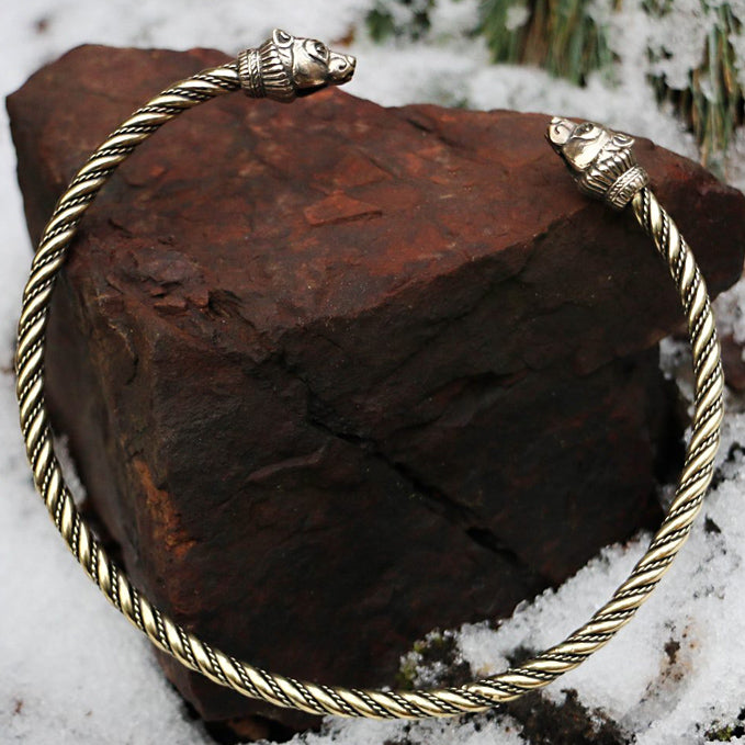 Berserker Bear Bicep Arm Ring | Viking Upper Arm Ring | Brass (Gold) – Sons  of Vikings