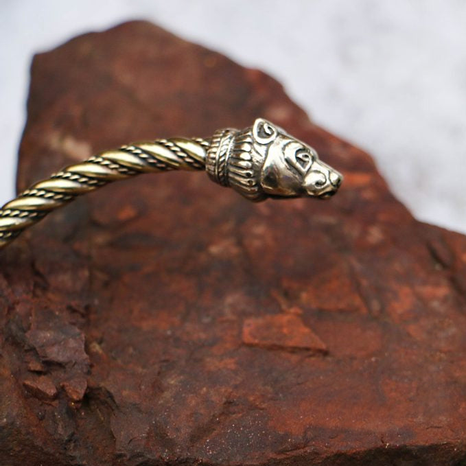 bronzed Viking arm ring, reverse twist mild steel + bronze