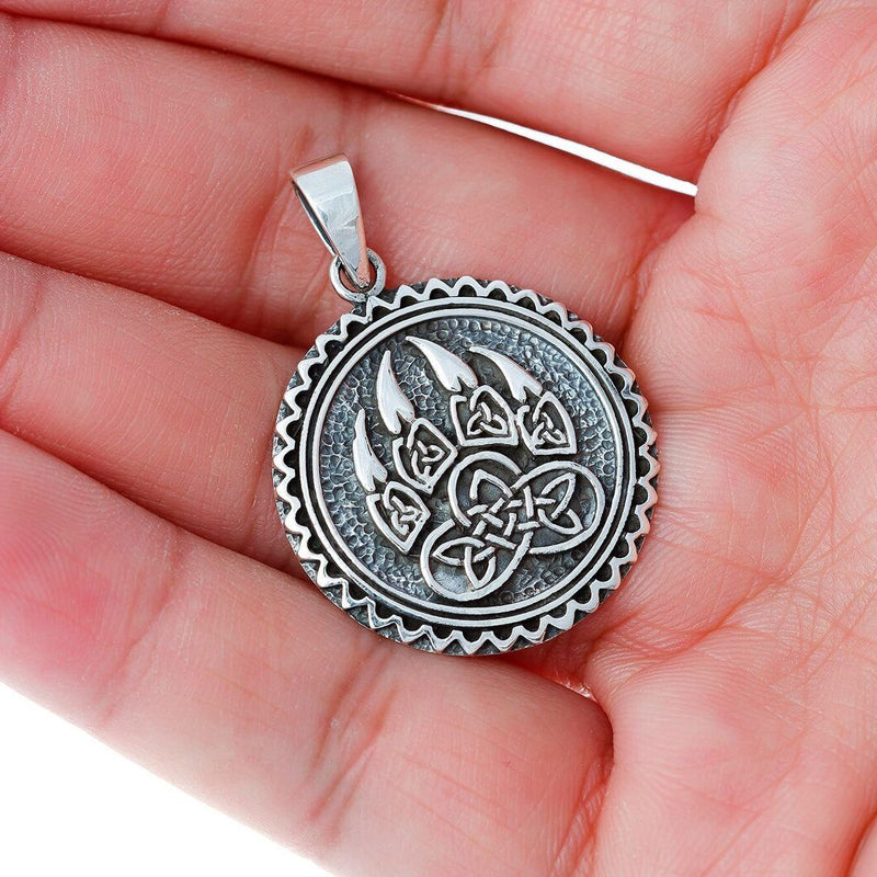 Bear Claw Pendant | Viking Motif / Amulet of a Bear Paw with Celtic Knots –  Sons of Vikings
