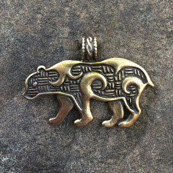 Bear Pendant - Bronze or Silver