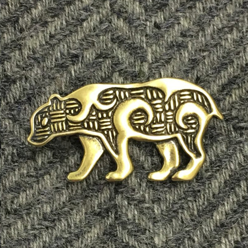 Bear Pin - Silver or Bronze