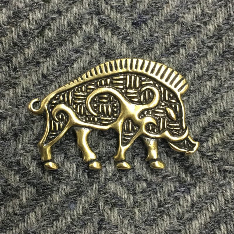 Boar Pin - Silver or Bronze