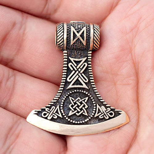 Axe Head Pendant - Bronze or Sterling Silver