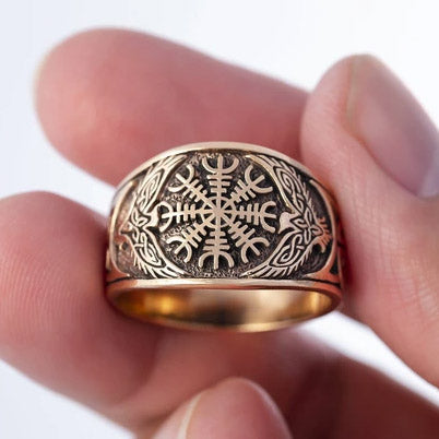 Helm of Awe and Ravens Ring - Bronze