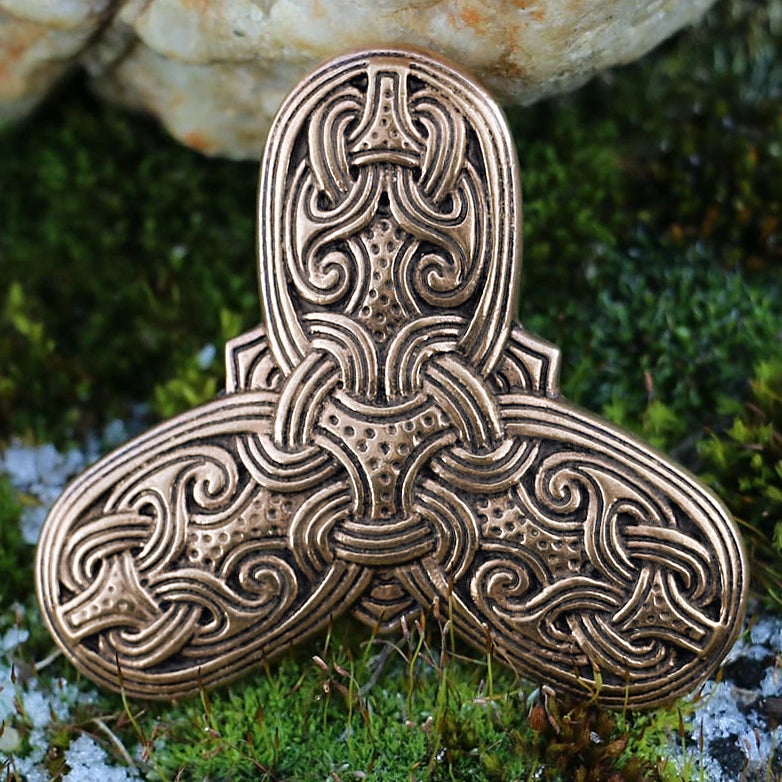 Bronze Viking Trefoil Brooch