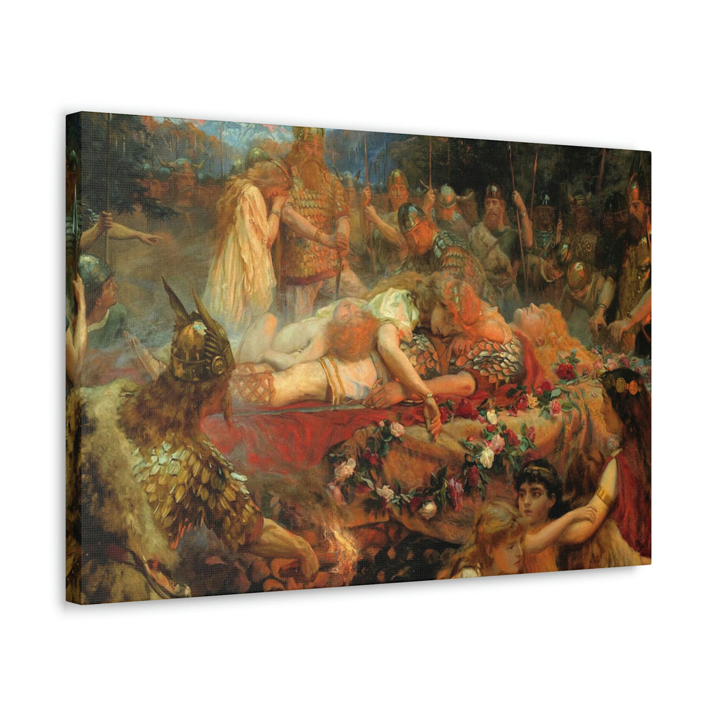 Funeral of a Viking Warrior - Canvas Print