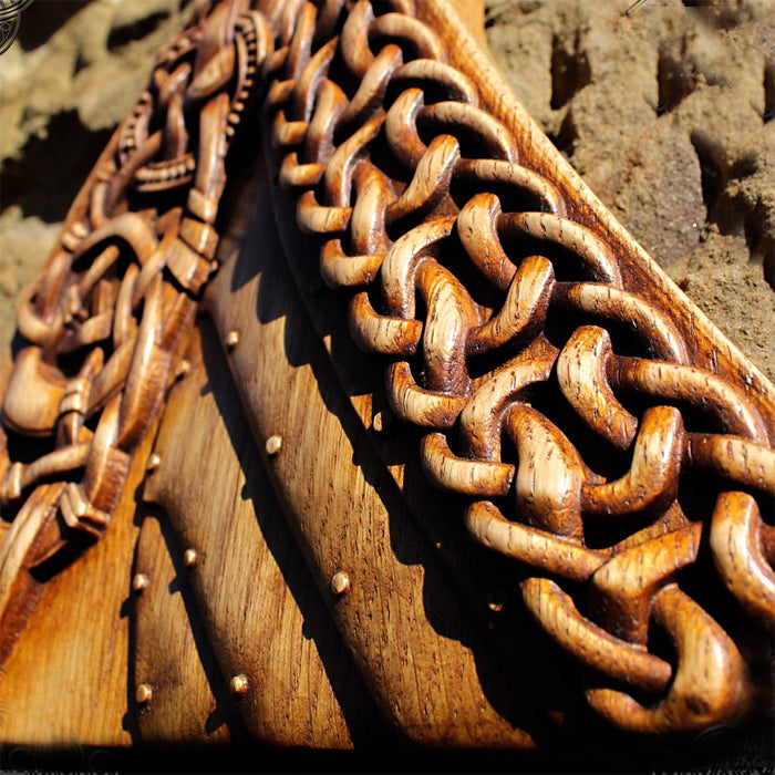 Carved Wood Drakkar Wall Hanging