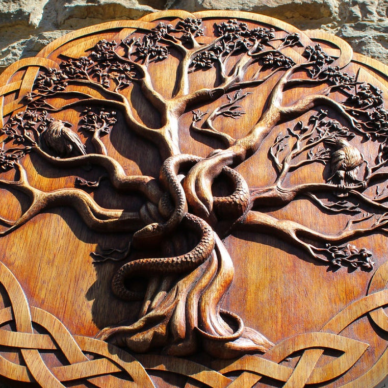Carved Wood Yggdrasil