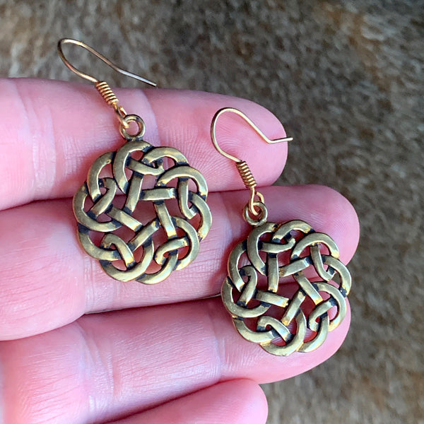 Celtic Knot Earrings - Bronze