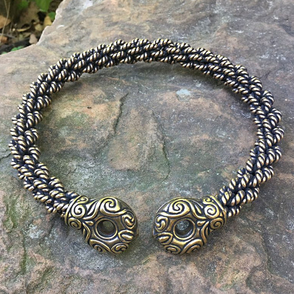 Celtic Chieftain Torc (Heavy Braid) - Bronze or Silver