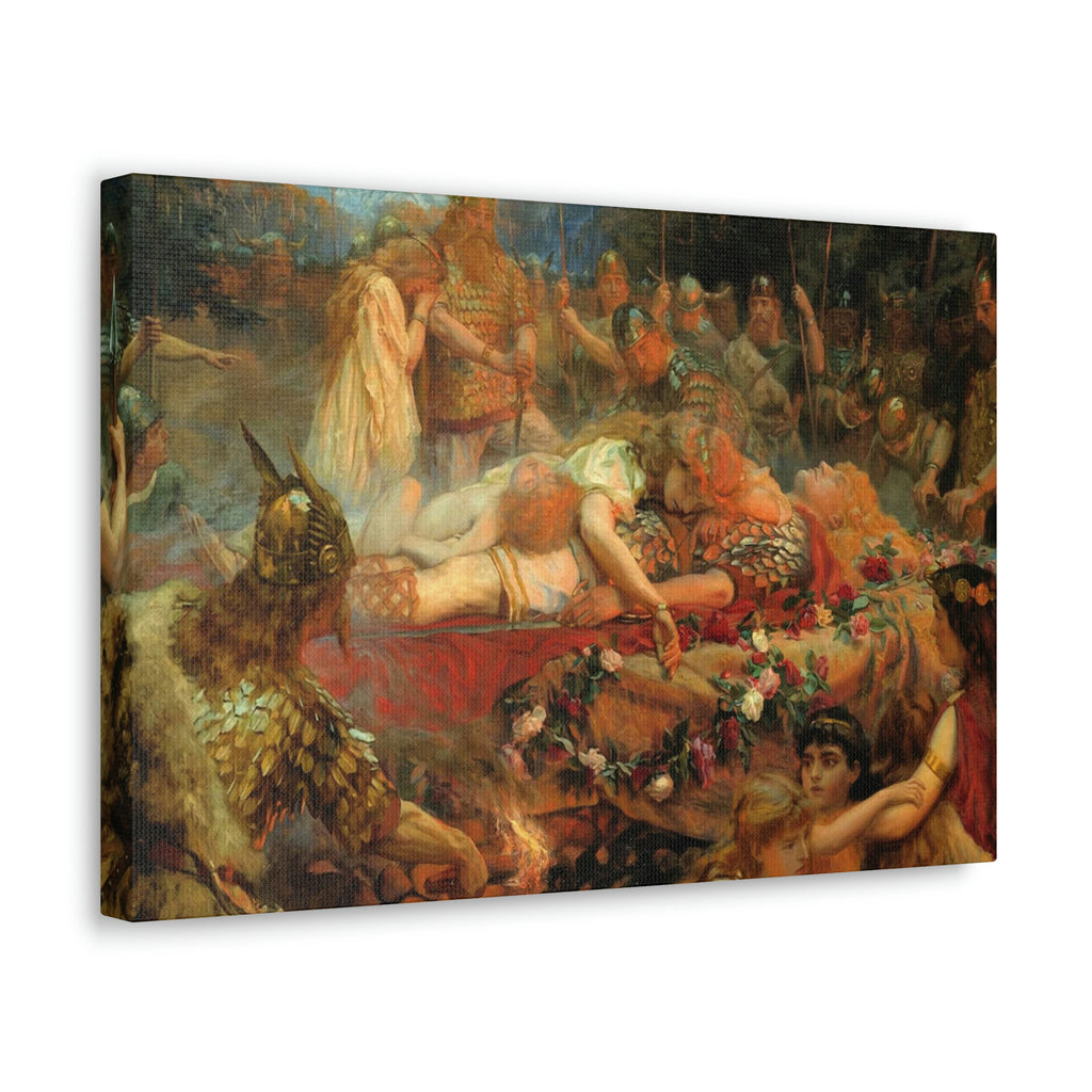 Funeral of a Viking Warrior - Canvas Print