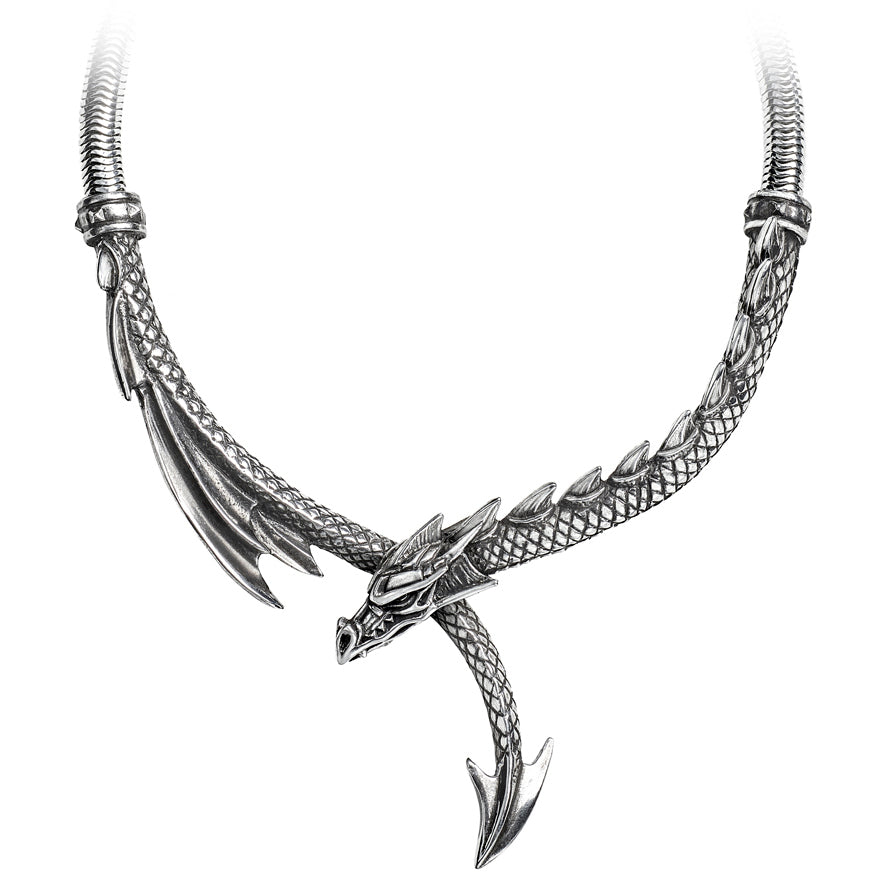 Gotland Dragon Thick Silver Snake Chain Thors Hammer Necklace