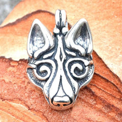 Fenrir Wolf Pendant | Viking Wolf Sterling Silver | Necklace