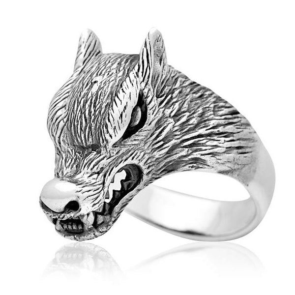 Stainless Steel Rivet Punk Lovers Ring Spike Cone Ring Anti Wolf Ring, Wish