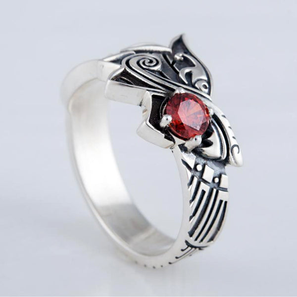 Fenrir with Gem Ring - Sterling Silver or Gold