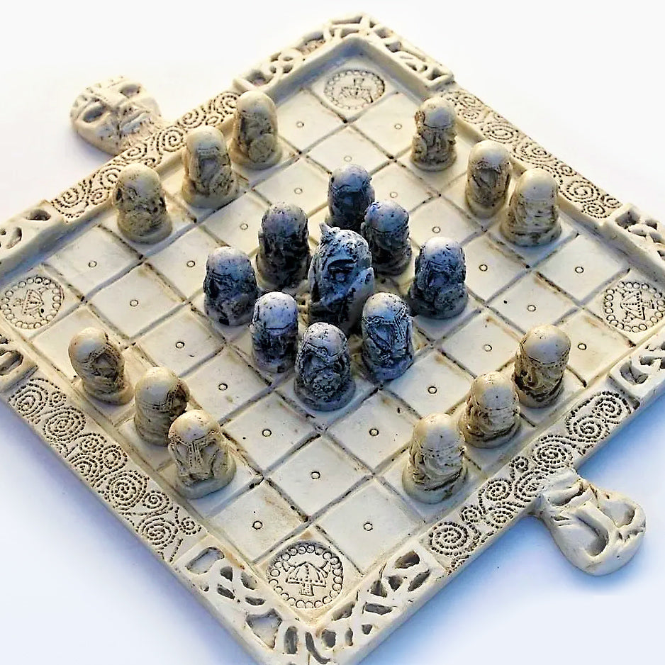 Fidchell Celtic Chess Set - Limestone