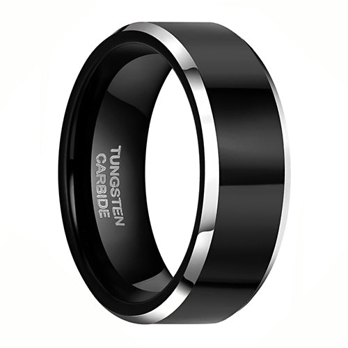 Flat Black Tungsten Ring