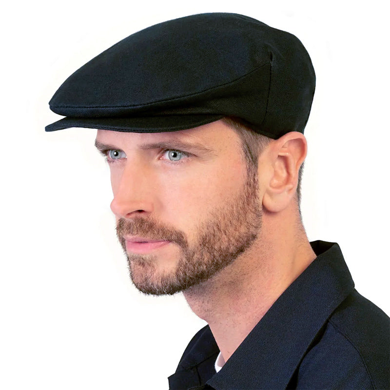 Irish Flat Cap - Linen (Black)