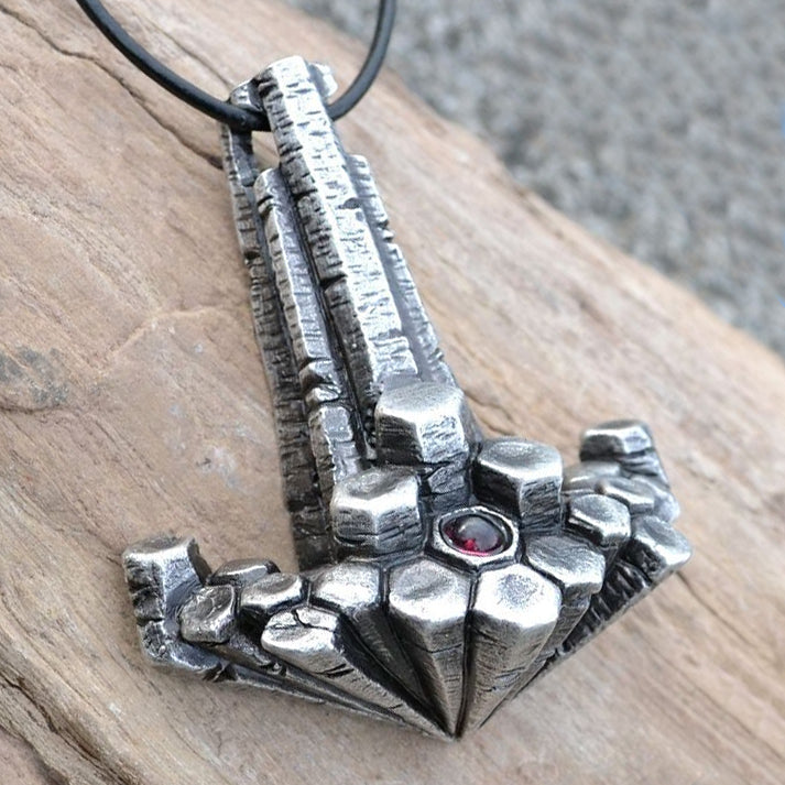 Thor's Hammer Geri & Freki Viking Necklace, Wolf Mjolnir Pendant |  TheNorseWind