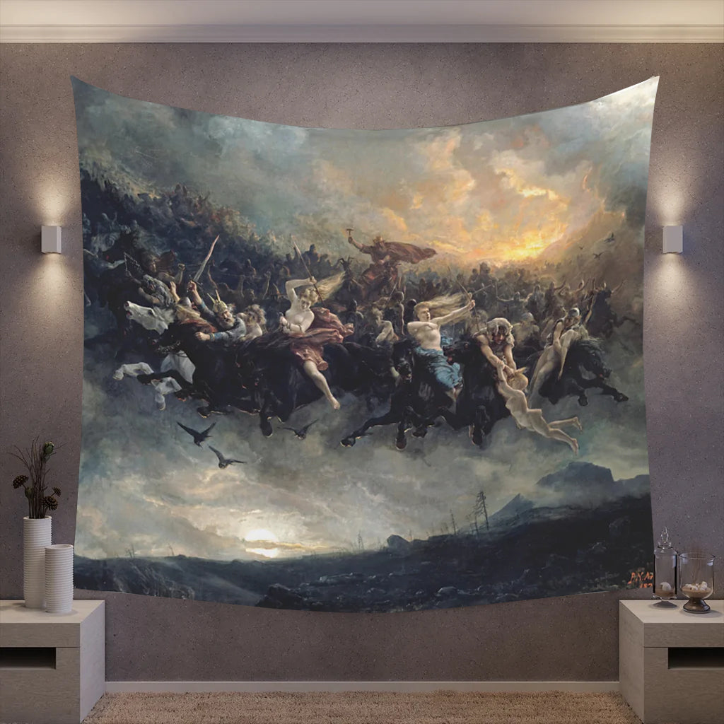 The Wild Hunt of Odin - Wall Tapestry