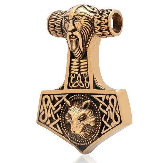 Hammer of Thor Necklace - Bronze