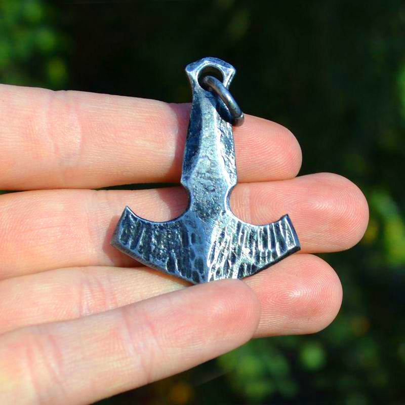 Hand Forged Steel Thor's Hammer