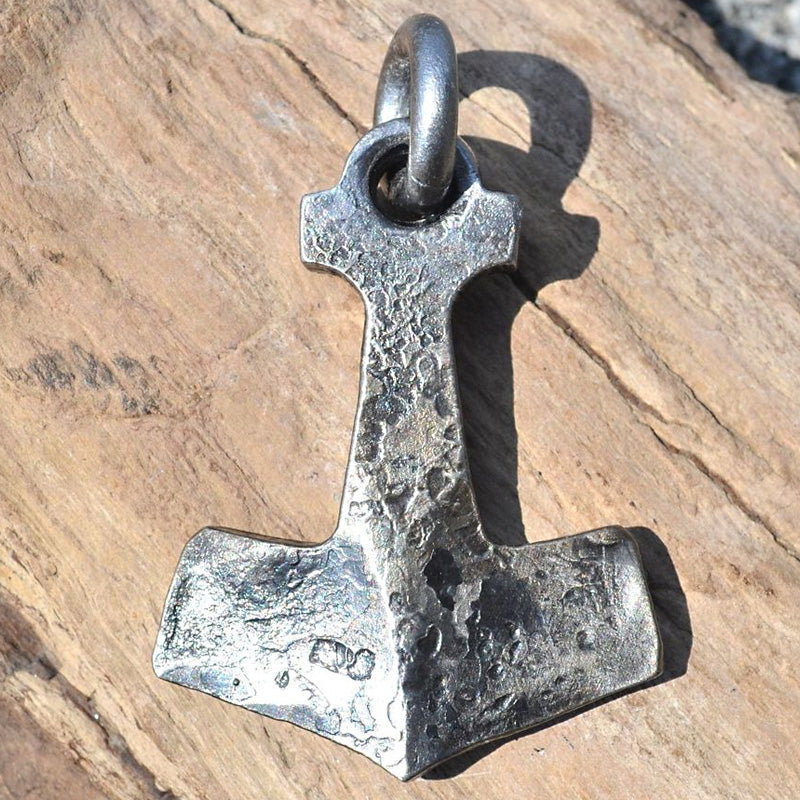 Hand Forged Thor Hammer Pendant