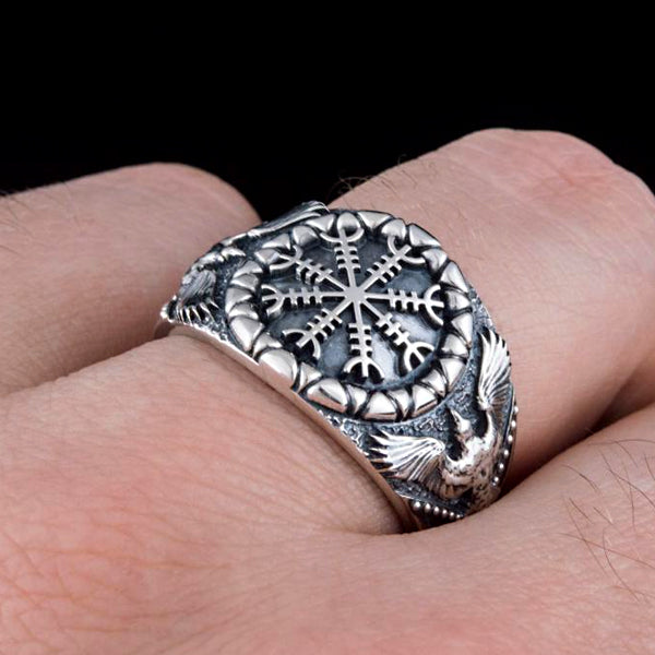 Helm of Awe and Ravens Ring - Silver or Gold