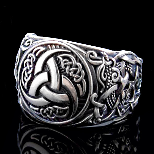 Horns of Odin Ring - Sterling Silver or Gold