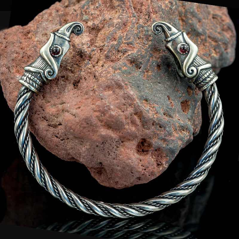 Huginn and Muninn Arm Ring - Sterling Silver