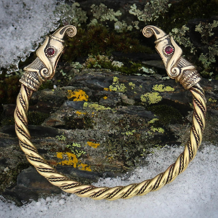 Huginn and Muninn Arm Ring - Brass