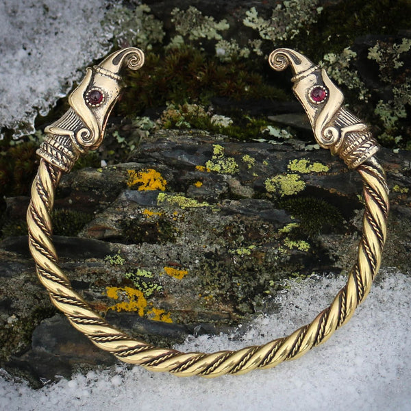 Huginn and Muninn Arm Ring - Brass