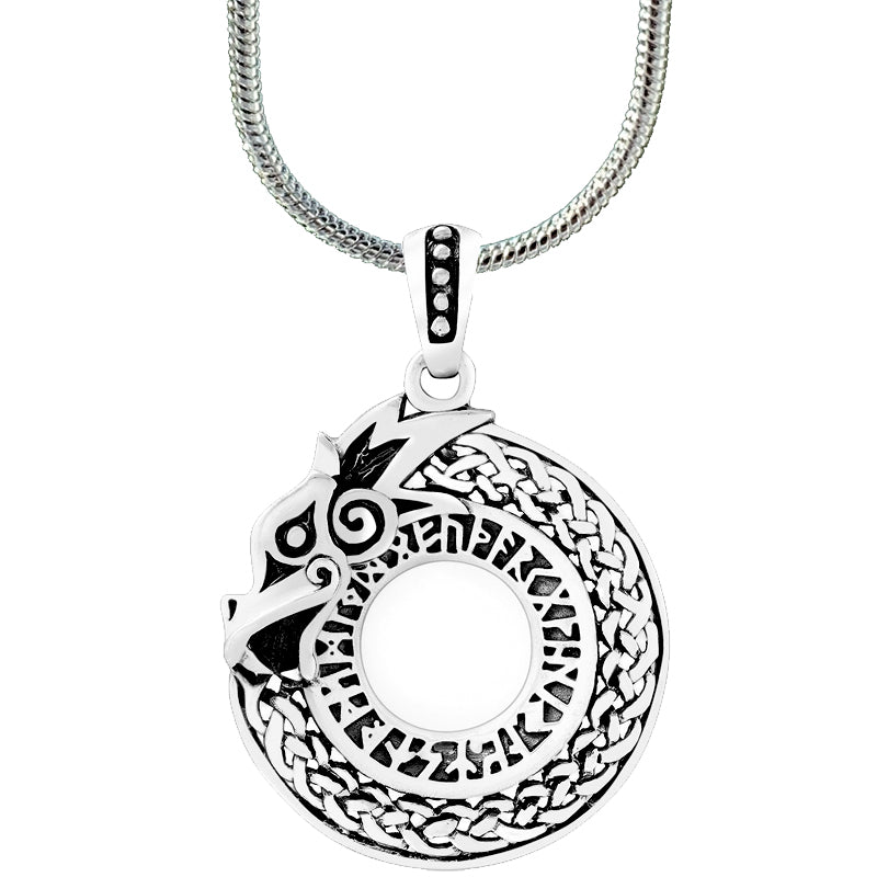 Jormungand Necklace - Sterling Silver