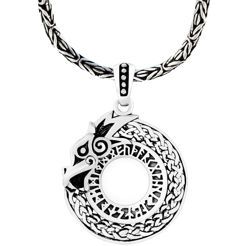 Jormungand Necklace - Sterling Silver
