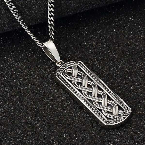 Knotwork Amulet - Silver or Silver w/ 10k Gold