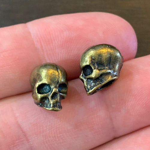 Pair of Human Skull Beard Beads