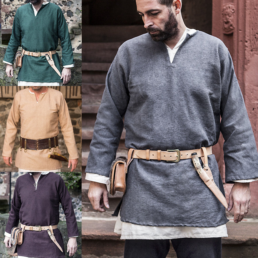 Long Sleeve Tunic, Viking Bernuthsfeld Tunics Sand, Green, Brown, Grey –  Sons of Vikings