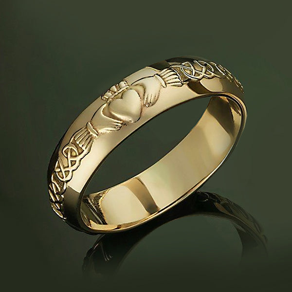 14k Gold Claddagh Wedding Rings