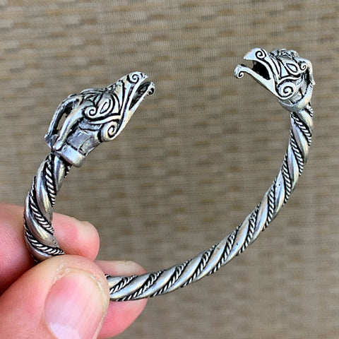 Silver Urnes Dragon Bracelet