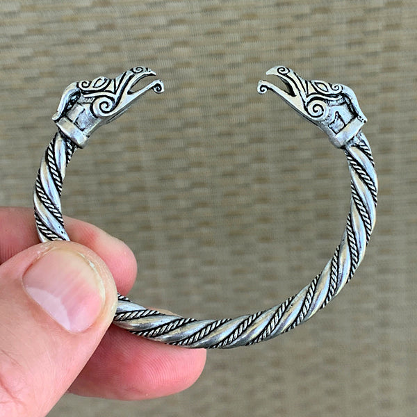 Norse Dragon Bracelet - Pewter