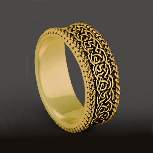 Norse Knotwork Wedding Band - Silver or Gold