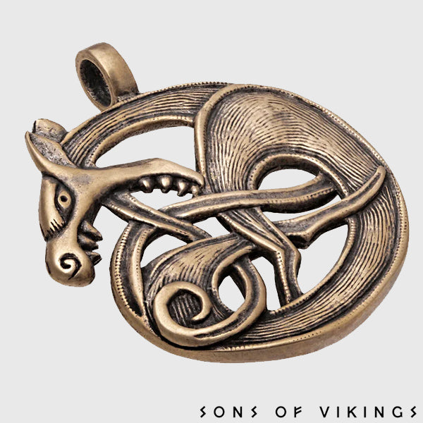 Norse Wolf Necklace - Bronze or Sterling Silver